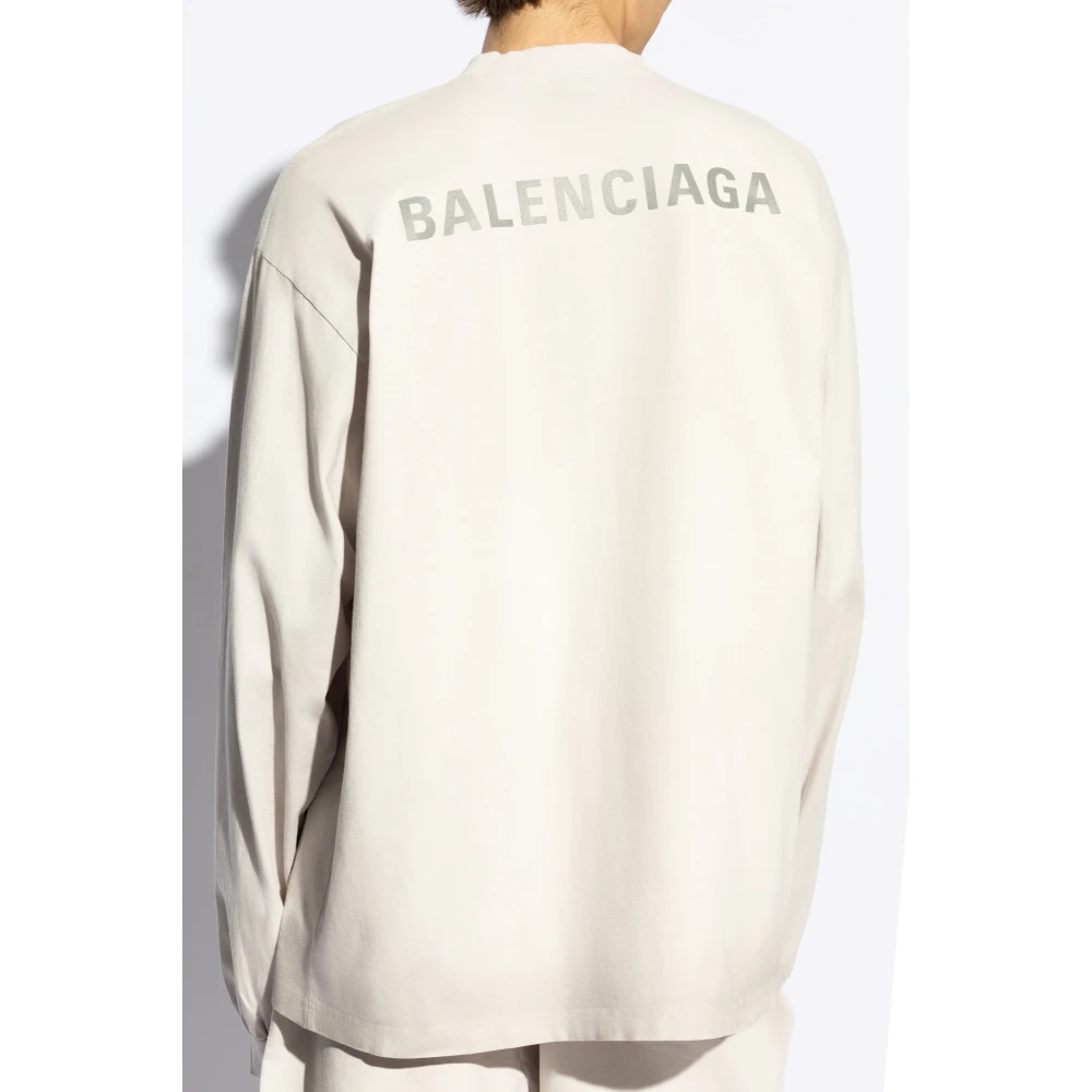 Balenciaga T-shirt met lange mouwen Gray Heren