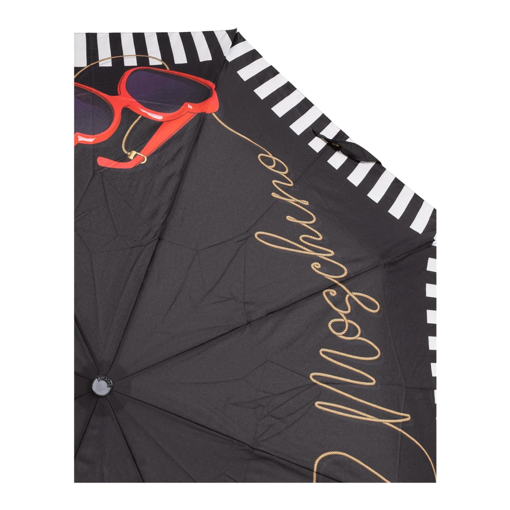 Moschino Paraplu met logo Black Unisex