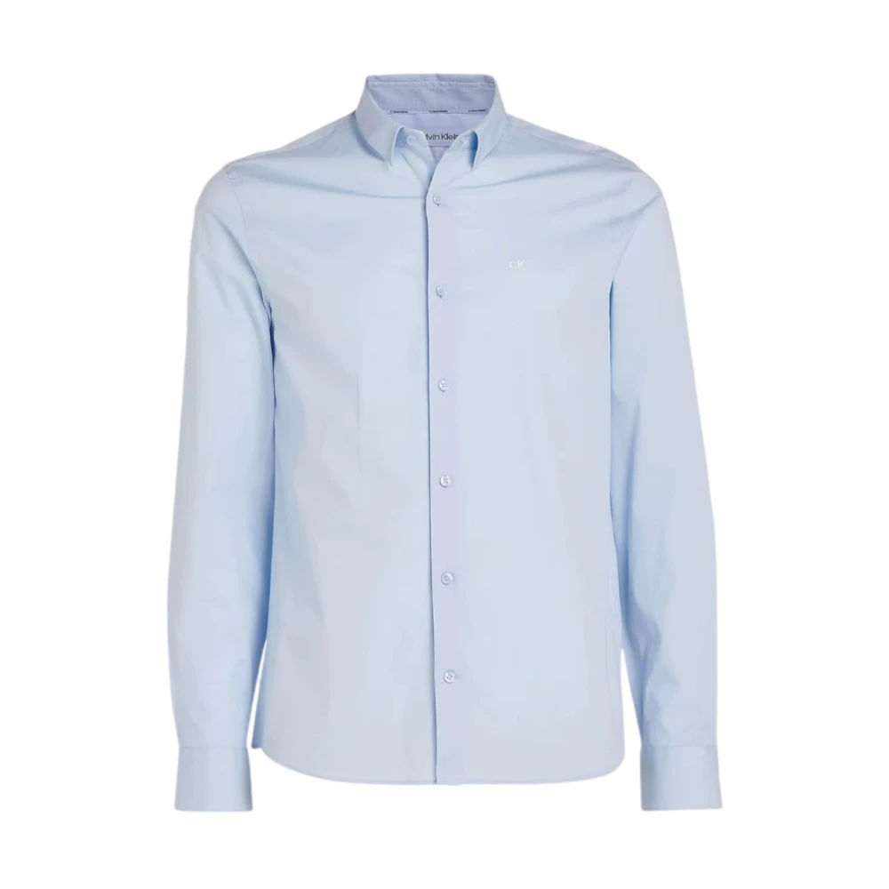 Calvin Klein Businessoverhemd STRETCH POPLIN SLIM SHIRT met -logo op de borst