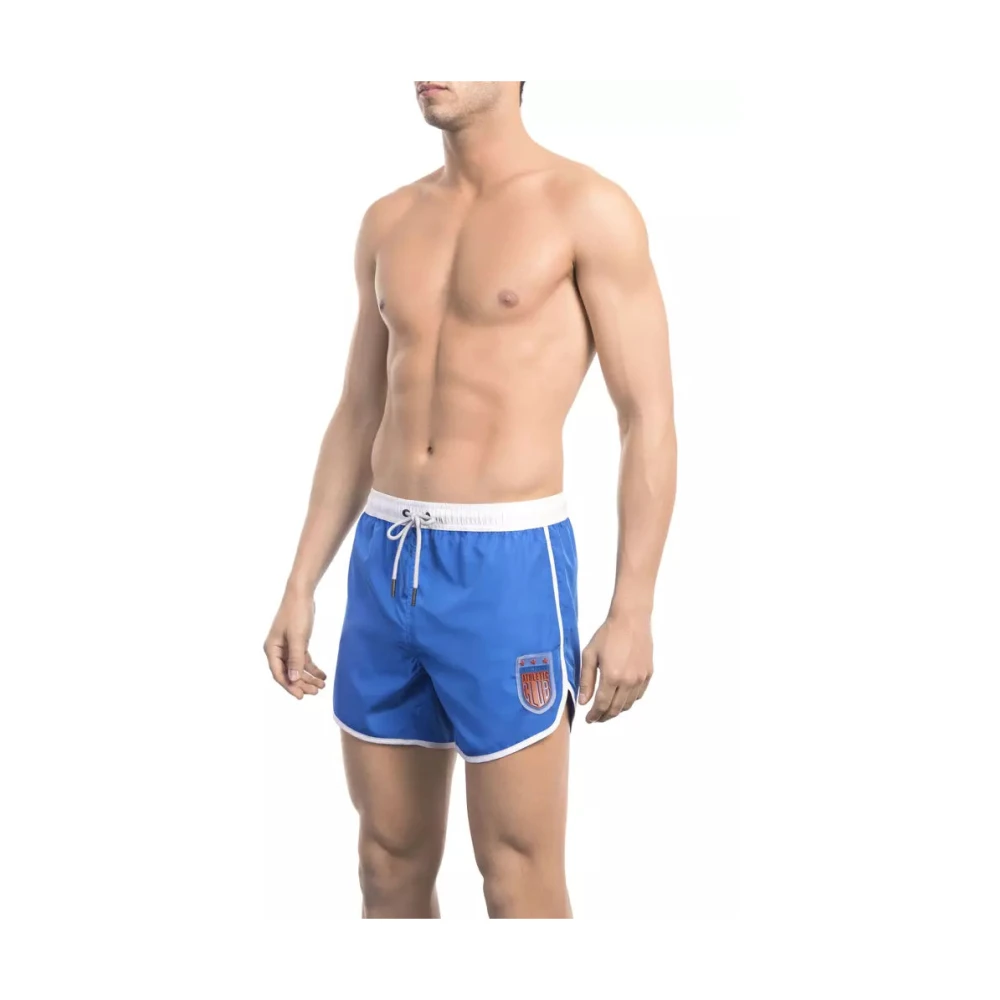 Bikkembergs Blå Herr Badshorts Stiligt Design Blue, Herr