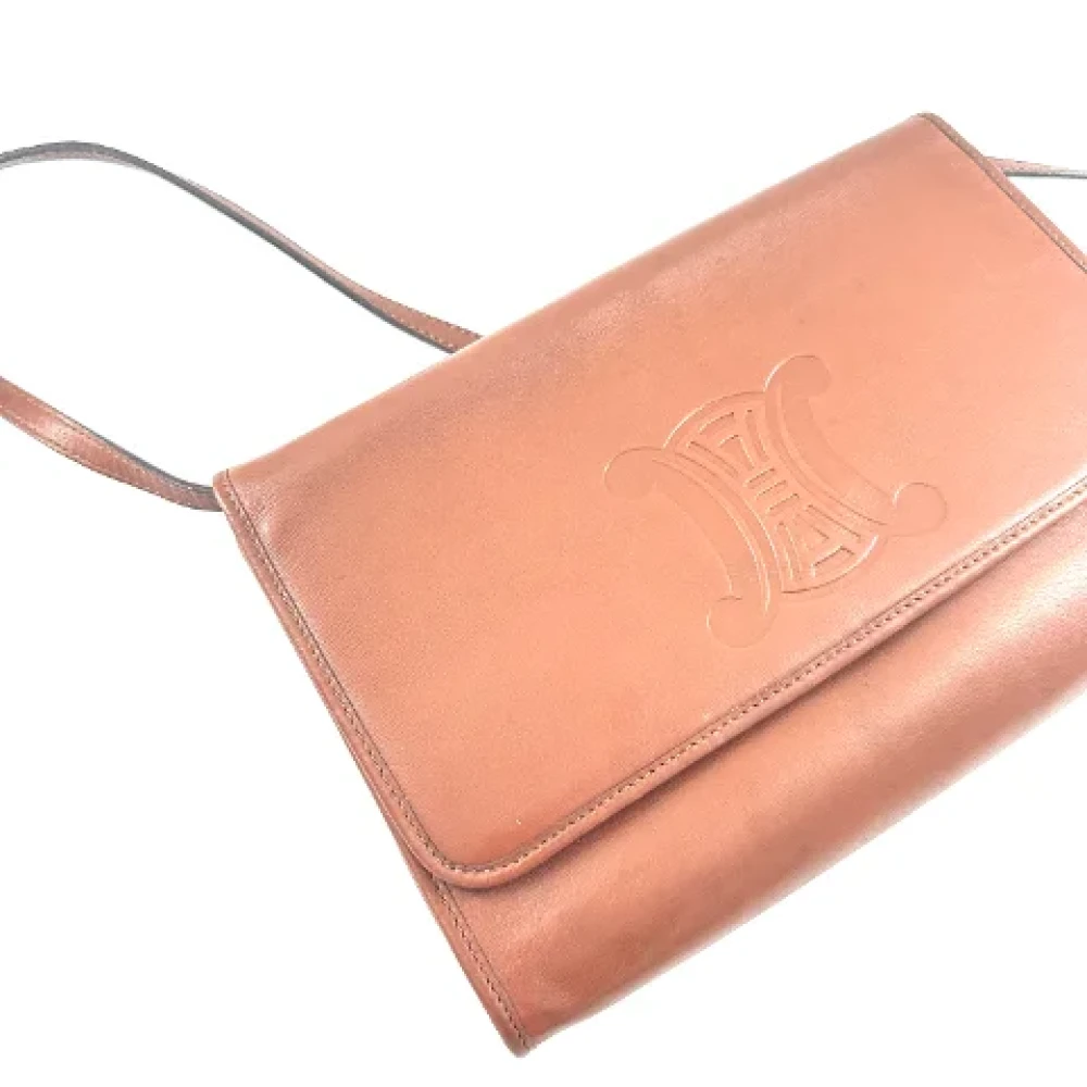 Celine Vintage Pre-owned Leather celine-bags Brown Dames