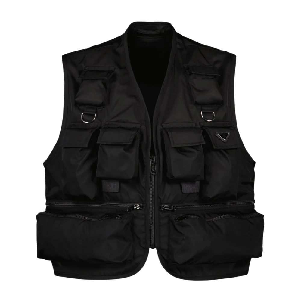 Prada Mouwloos Cargo Vest Black Heren