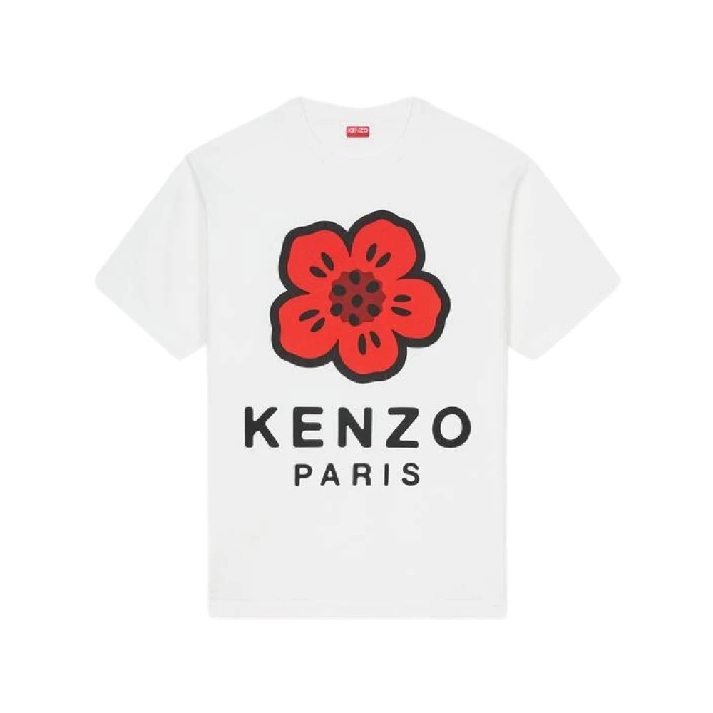 Kenzo Bloemenprint Klassiek T-shirt White Heren