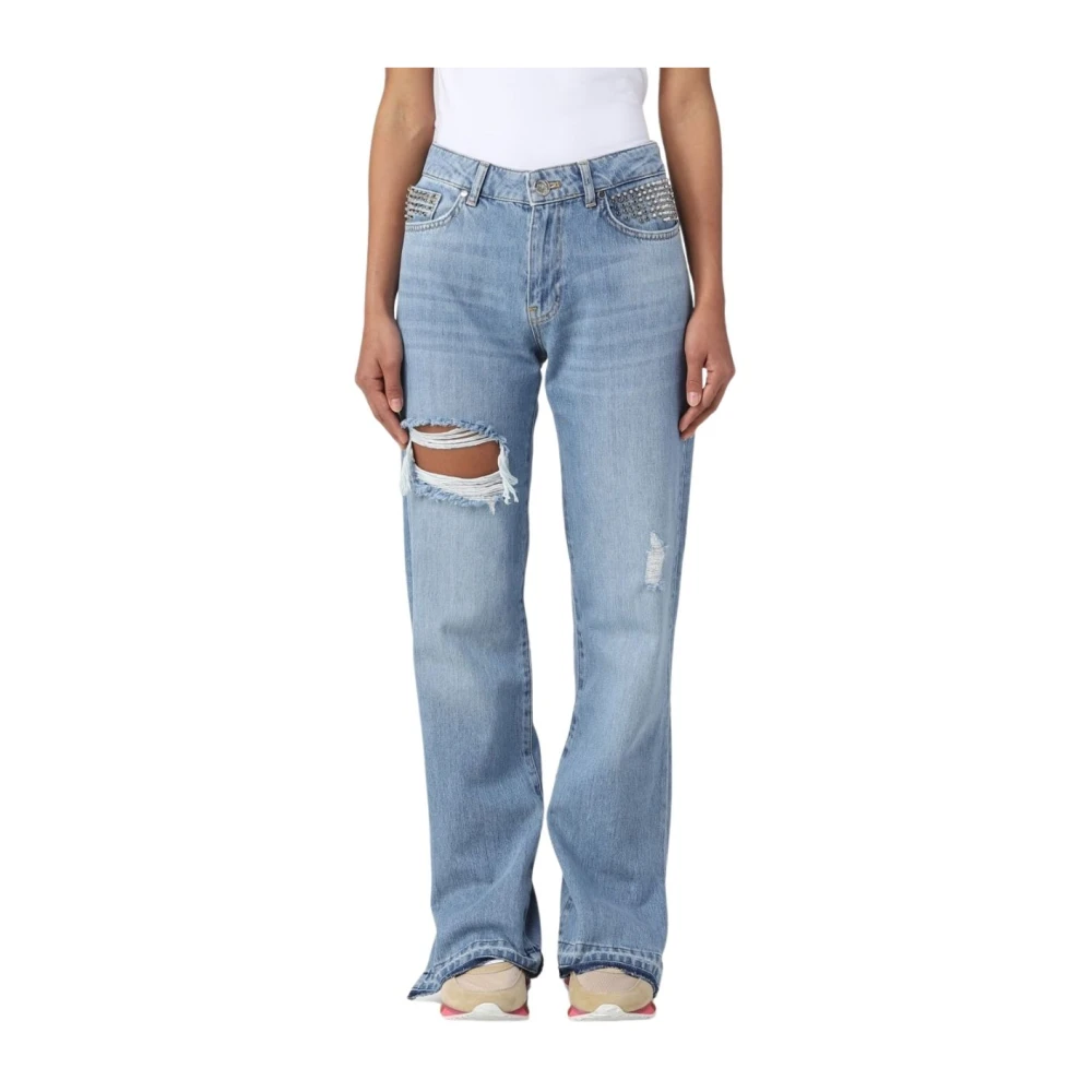 Gaëlle Paris Women's Blue Straight Fit Jeans, W29, Straight Jeans