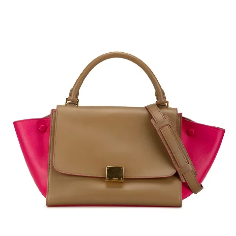 Celine Vintage Pre-owned Leather celine-bags Beige Dames