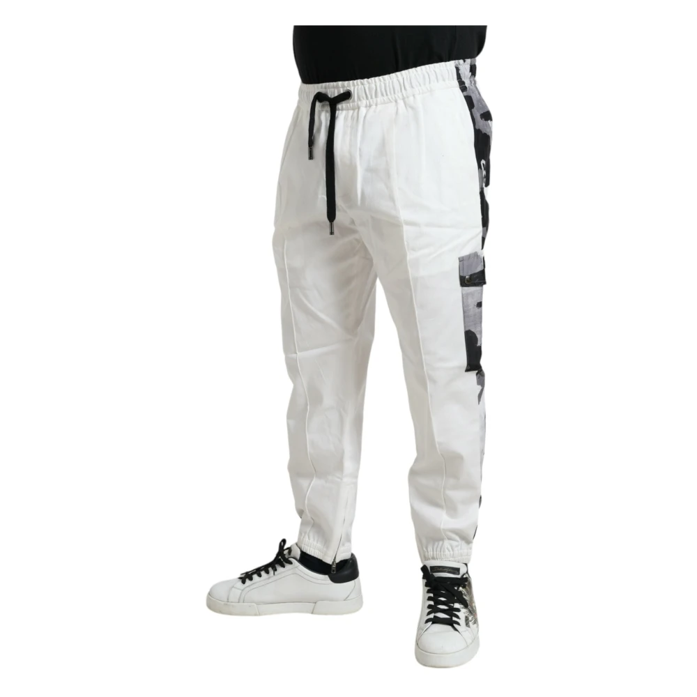 Dolce & Gabbana Witte Katoenmix Joggers White Heren