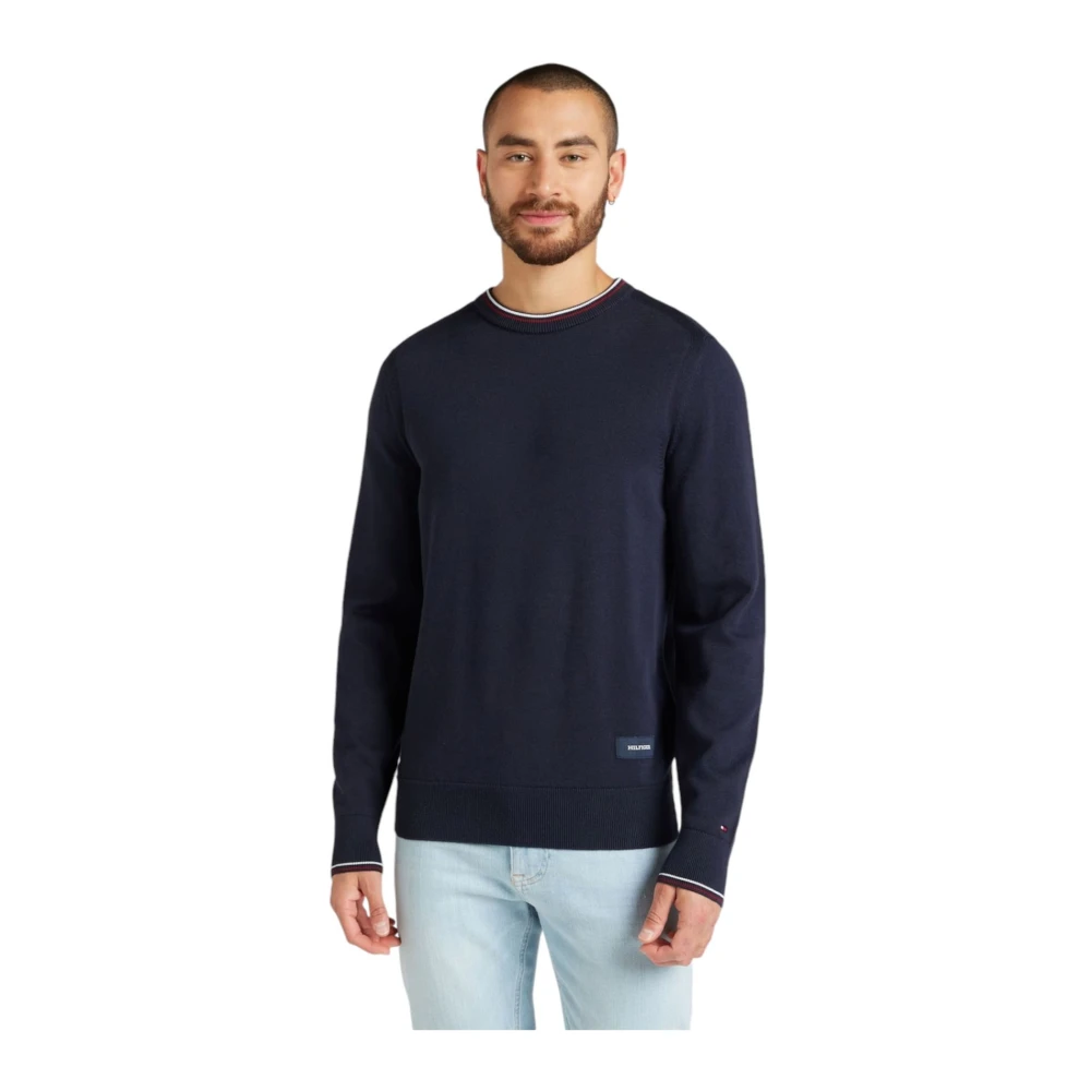 Tommy Hilfiger Trui met ronde hals Blue Heren