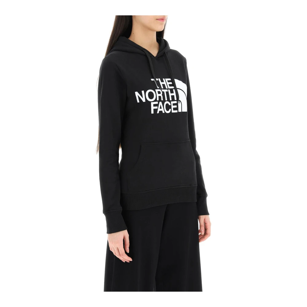 The North Face Macro Logo Standard Hoodie Black Dames