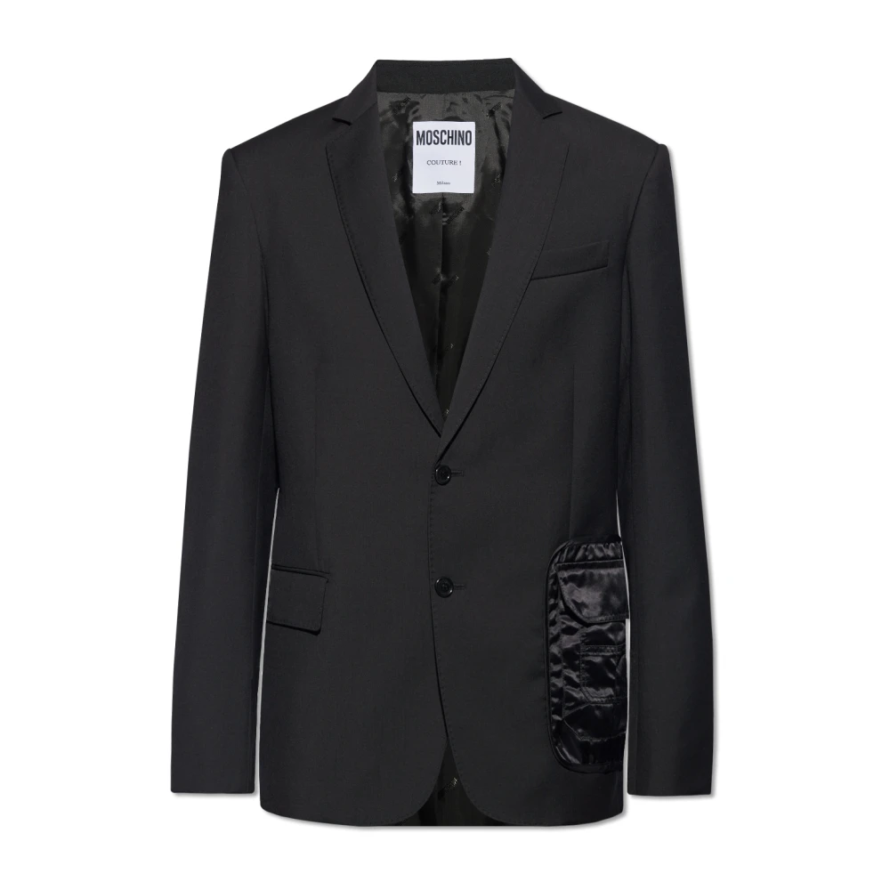 Moschino Wollen blazer Black Heren