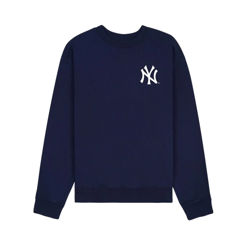 Sporty & Rich Navy Blue Yankees Print Sweater Blue Dames