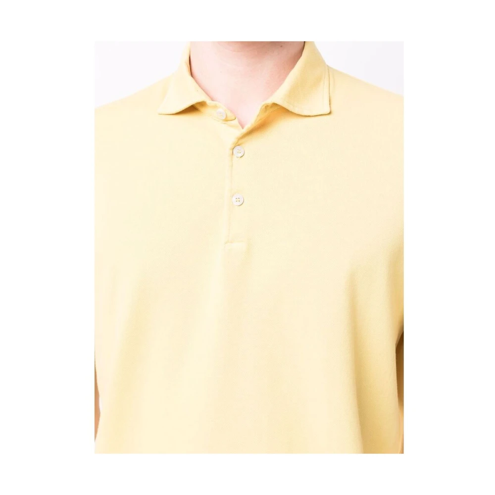 Mauro Ottaviani Pastelgele Polo Shirt Yellow Heren