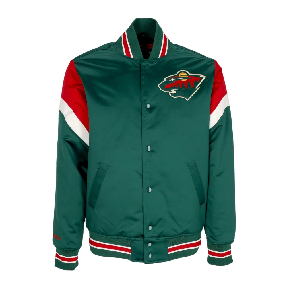 Mitchell & Ness NHL Heavyweight Bomber Jacket Originele Teamkleuren Green Heren