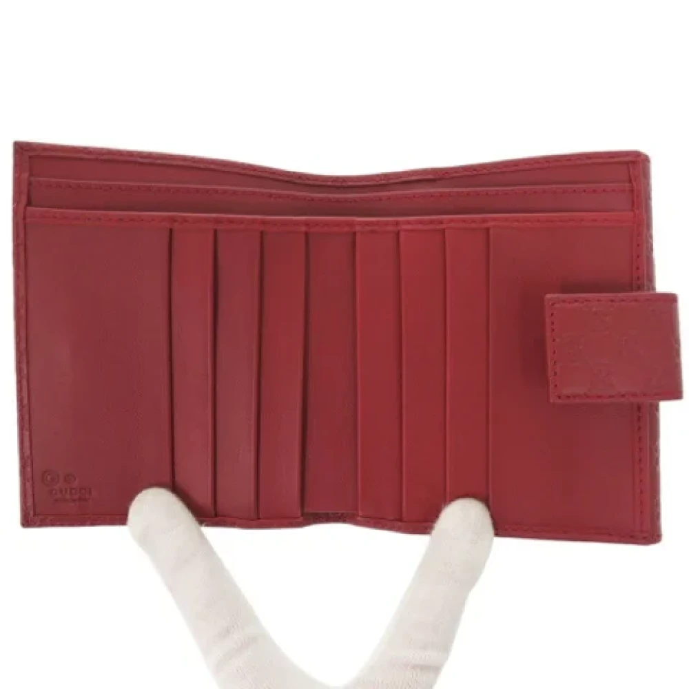 Gucci Vintage Pre-owned Leather wallets Red Dames