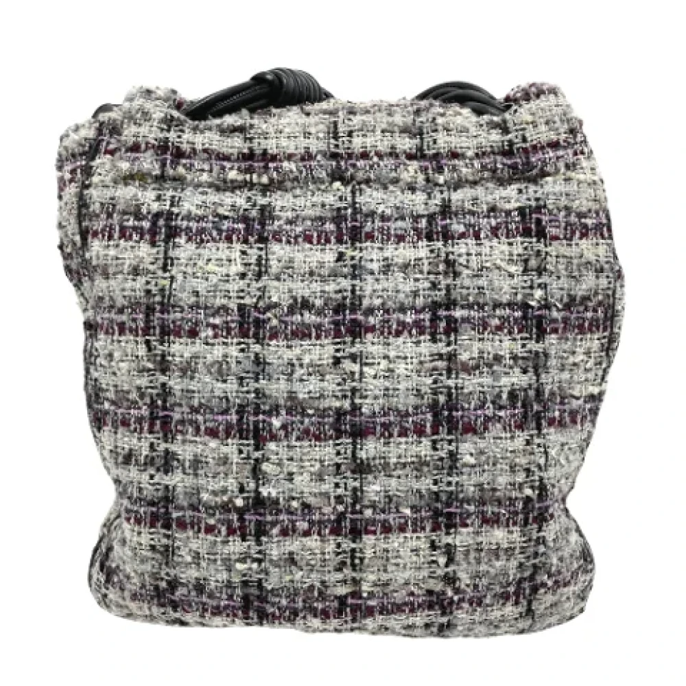 Chanel Vintage Pre-owned Fabric chanel-bags Gray Dames