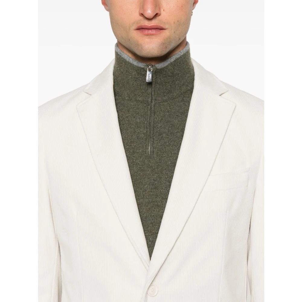 Hugo Boss Witte Corduroy Laagjesjas White Heren
