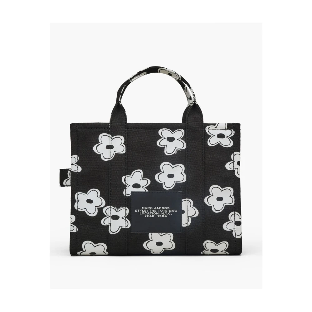Marc Jacobs Zwart en wit leren handtas Black Dames