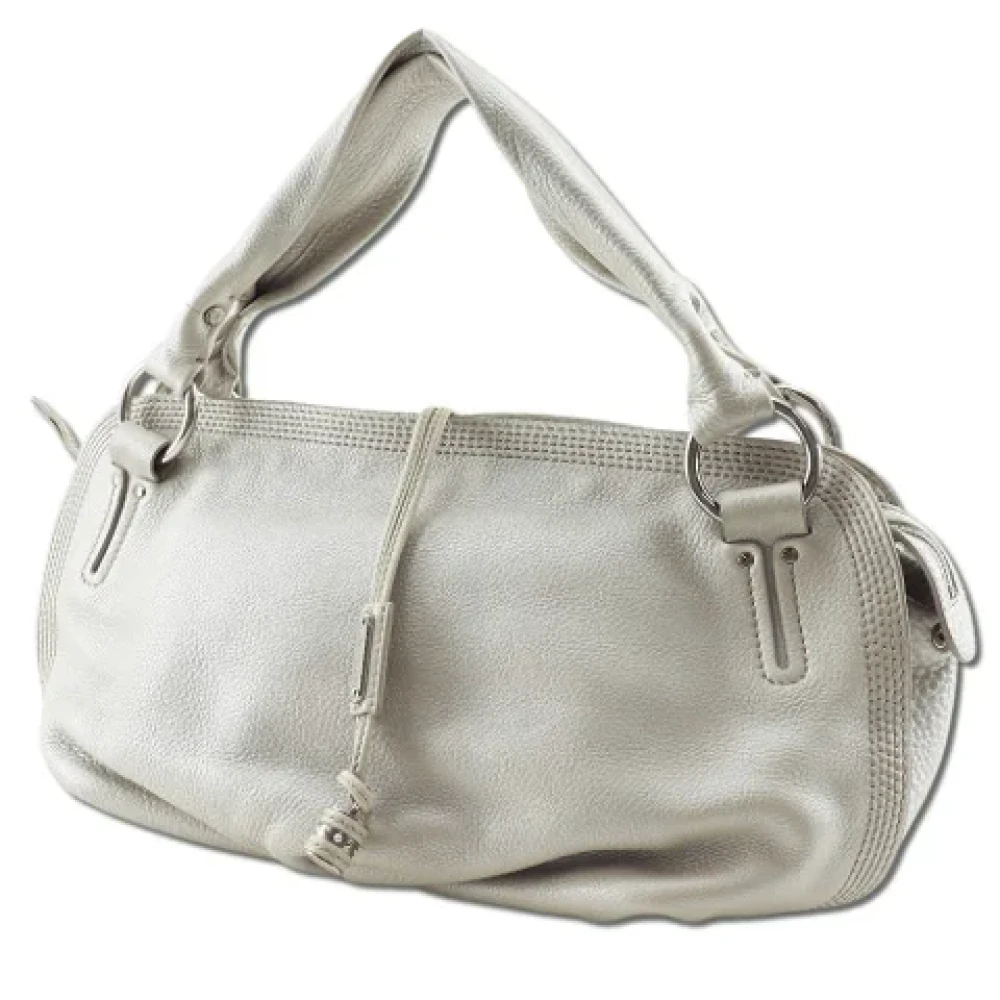Celine Vintage Pre-owned Leather handbags Beige Dames