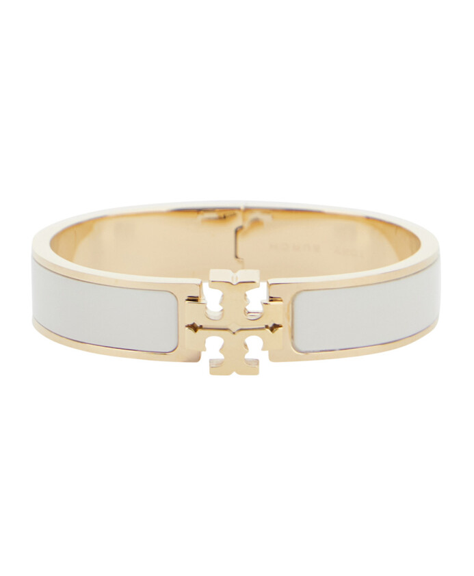 wit-armband-met-logoplaquette-sluiting