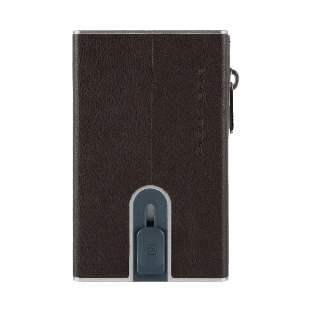 Piquadro Bruine Compacte Portemonnee met RFID-bescherming Brown Heren