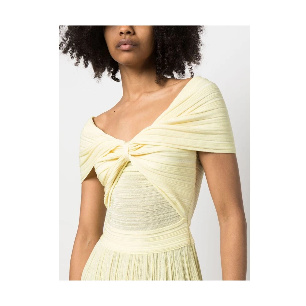 Antonino Valenti Jurk met Twist-Detail en Uitlopende Rok Yellow Dames