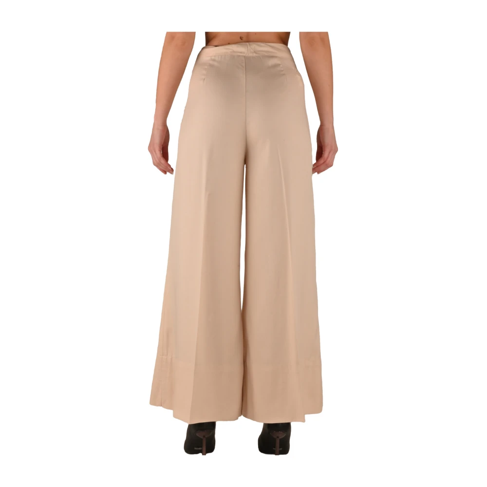 pinko Wijde Lyocell broek Beige Dames