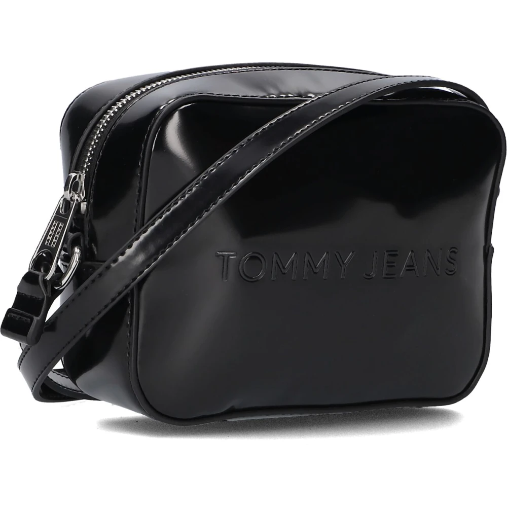 Tommy Hilfiger Zwarte Camera Tas Seizoensstijlvol Black Dames