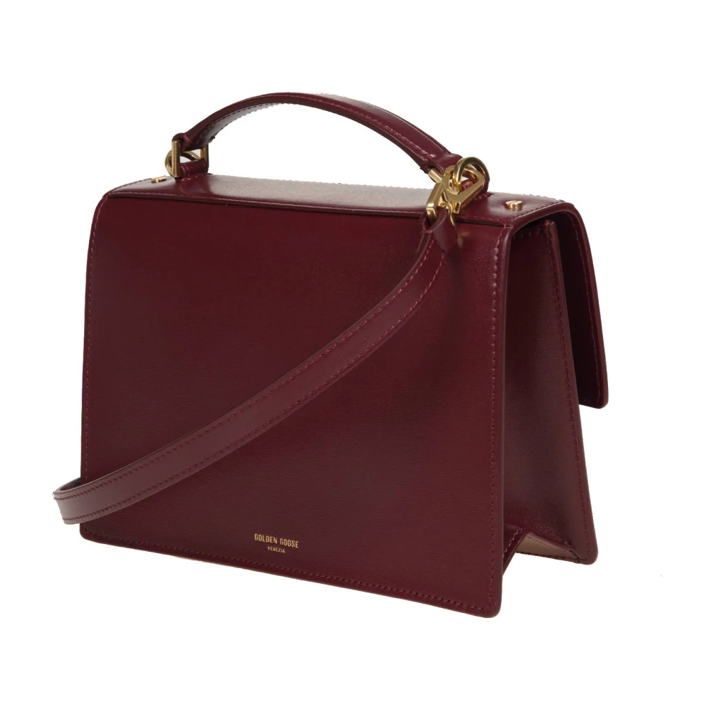 Golden Goose Leren Handtas met Flapsluiting Red Dames
