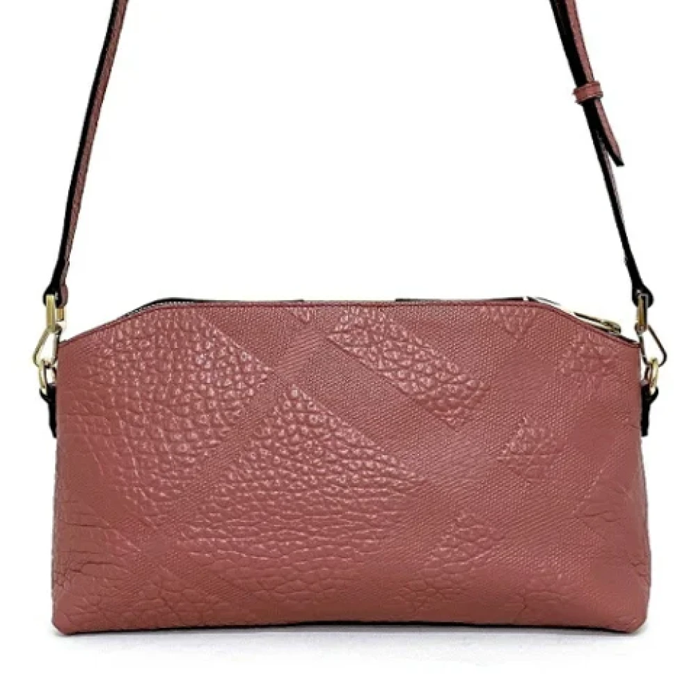 Burberry Vintage Pre-owned Leather shoulder-bags Pink Dames
