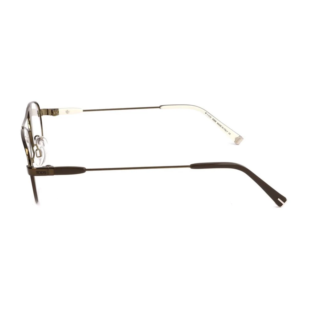 TOD'S Bronzen Aviator Metalen Frame Bril Brown Heren