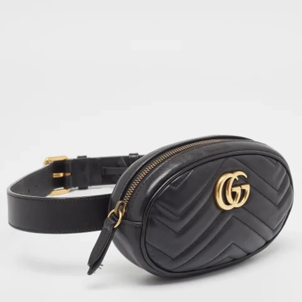 Gucci Vintage Pre-owned Leather gucci-bags Black Dames
