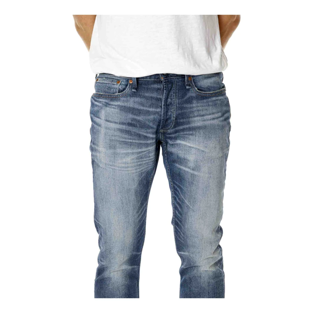 Denham Klassieke Straight Fit Jeans met lage taille Blue Heren