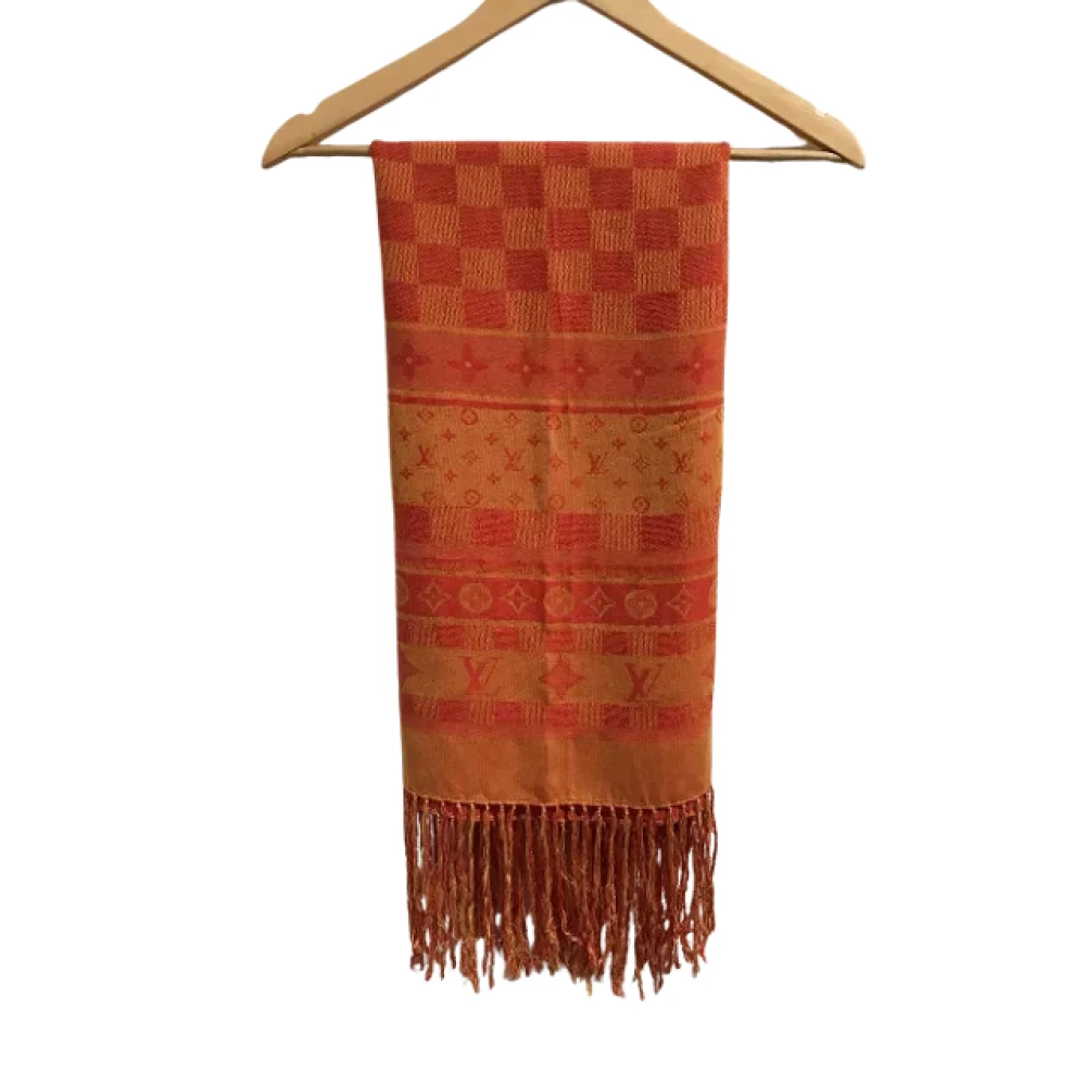 Louis Vuitton Vintage Pre-owned Fabric scarves Orange Dames