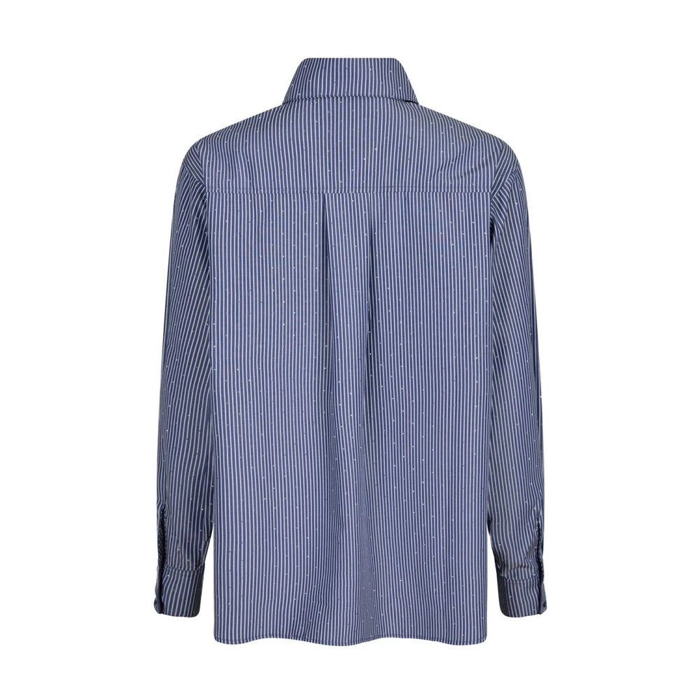 NEO NOIR Streep Steen Shirt Blue Dames