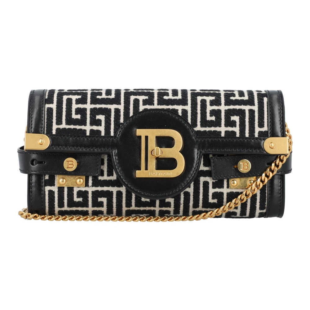 Balmain Monogram B-Buzz Pouch Dames Handtas Black Dames