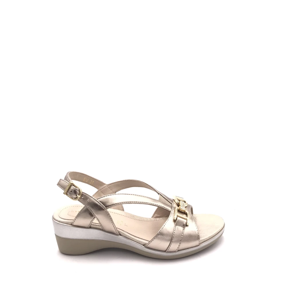 Stonefly Vrouw Grijs Schoenen Dames, 38 Eu, Leer, Vanity Iii Wedge Sandal