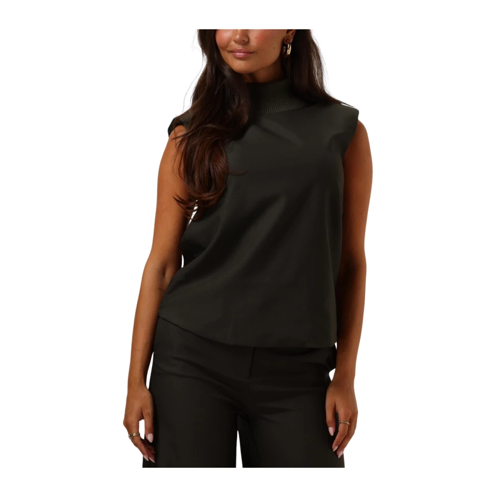 Est'Seven Groene Turtle Neck Top Hathaway Green Dames