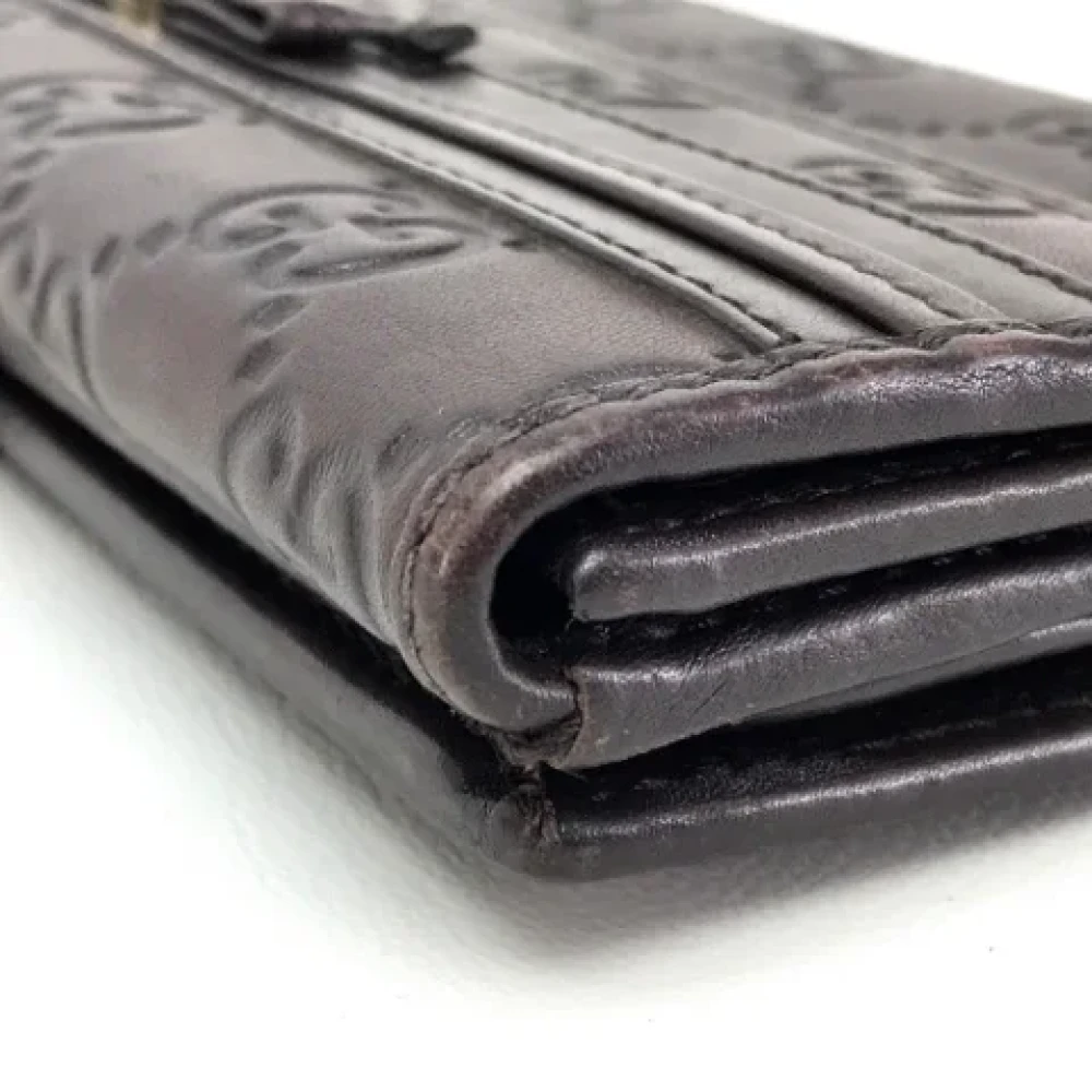Gucci Vintage Pre-owned Leather wallets Brown Dames