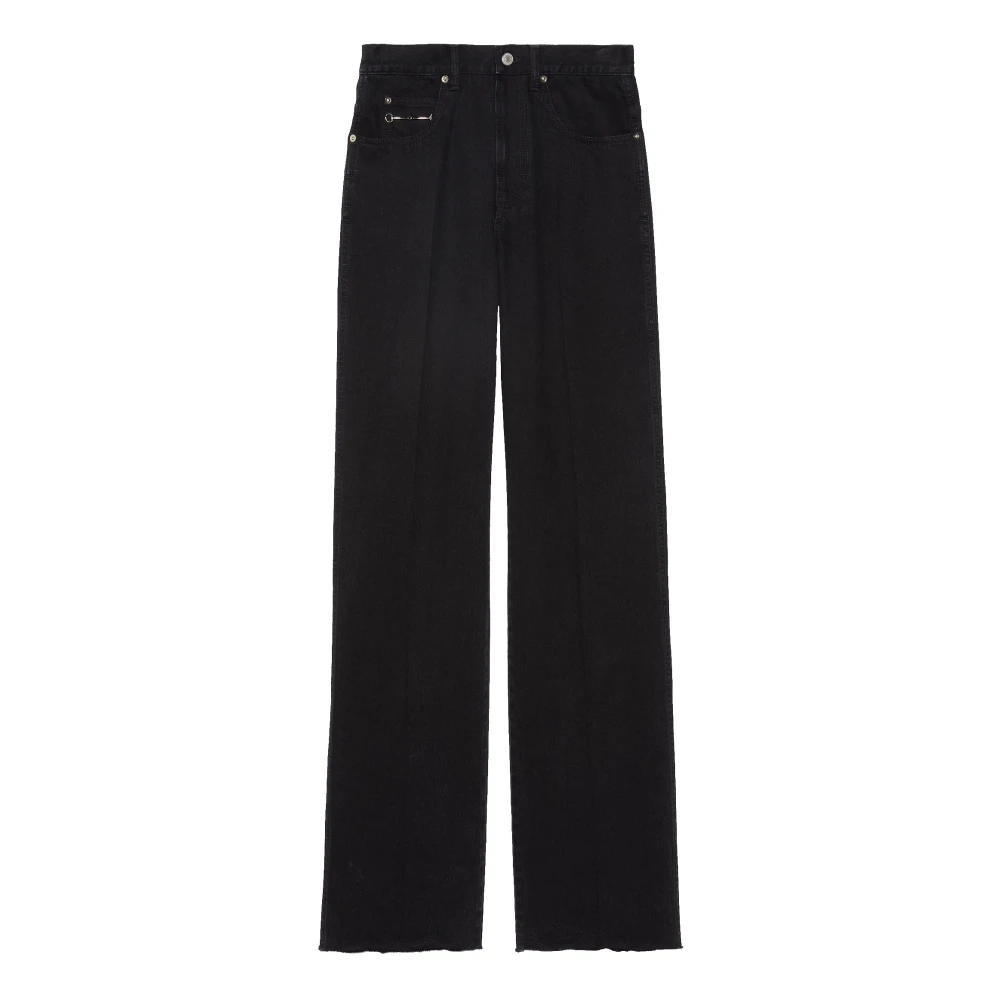 Gucci Klassieke Horsebit Denim Jeans Black Dames