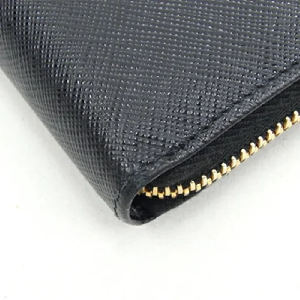 Prada Vintage Pre-owned Leather wallets Black Dames