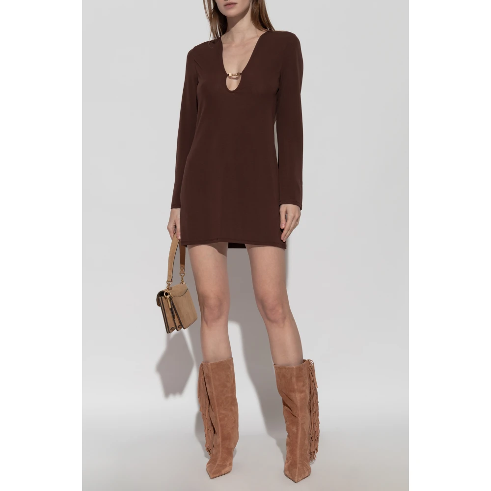 Cult Gaia Jurk Cheyenne Brown Dames
