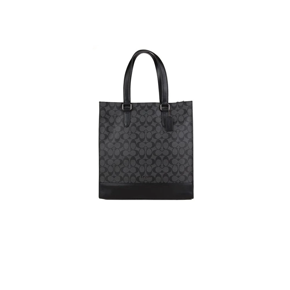 Coach Men's Gray Graham Structured Tote - Shopping Bags - One Size - Bags