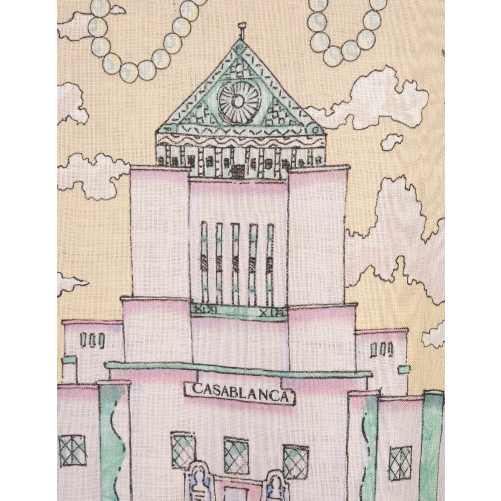 Casablanca Art Deco Linnen Shirt MultiKleur Multicolor Dames