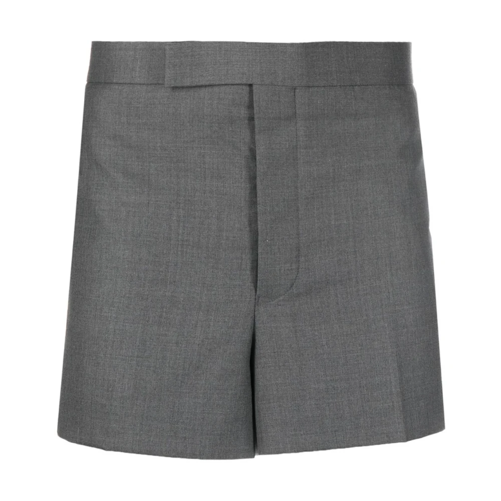 Thom Browne Low Rise Back Strap Mini Shorts in Super Twill Gray Heren