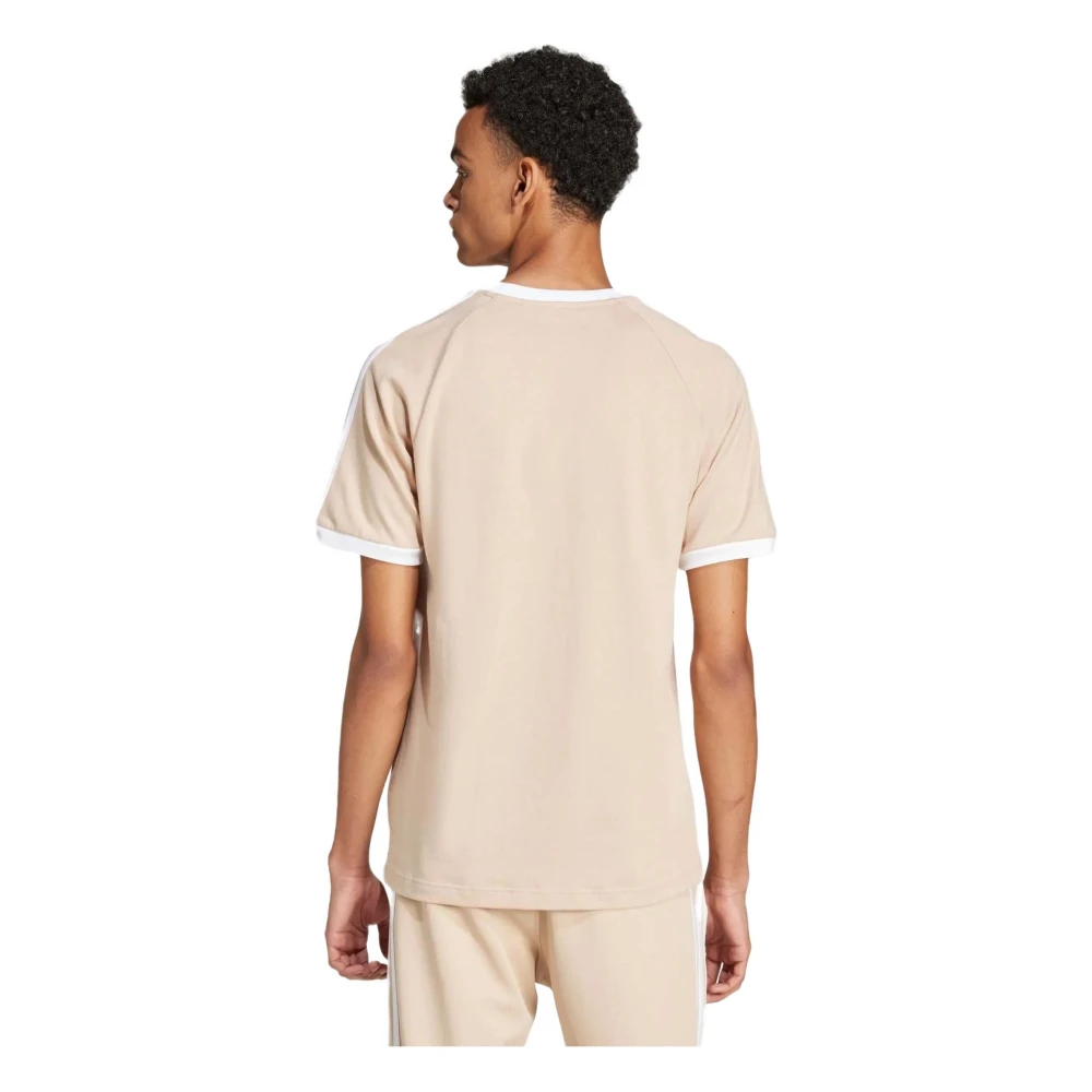 Adidas 3 Strepen T-shirt Beige Heren