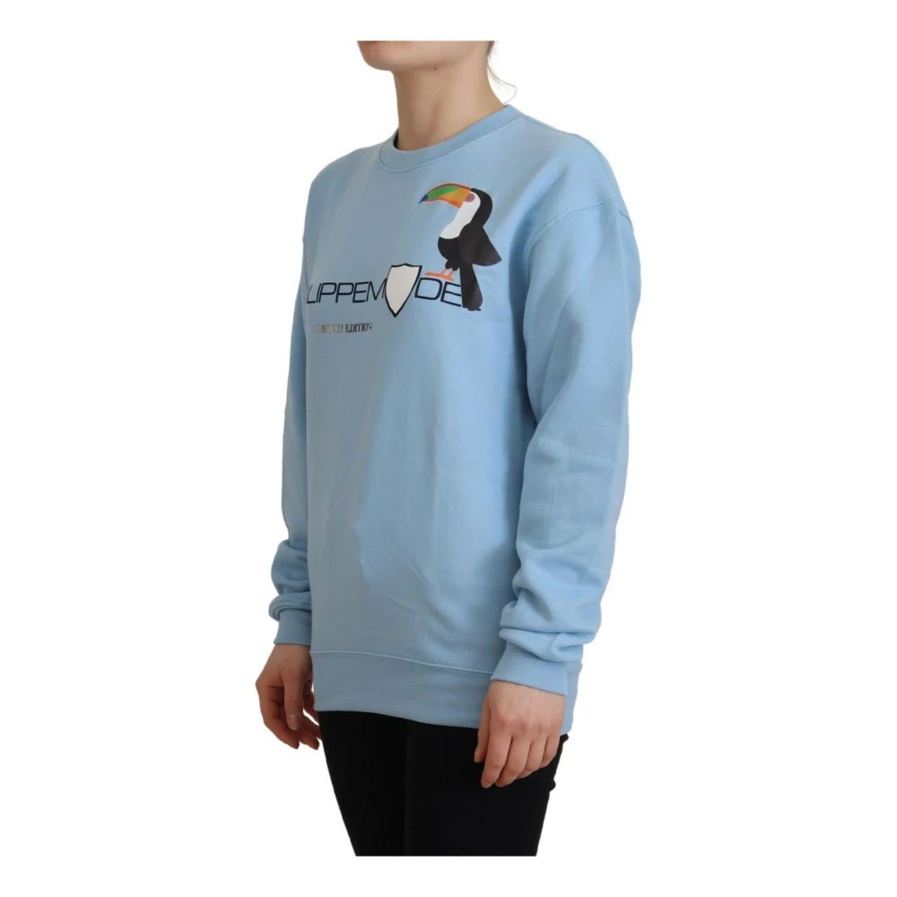 Philippe Model Blauwe Logo Print Trui met Lange Mouwen Blue Dames