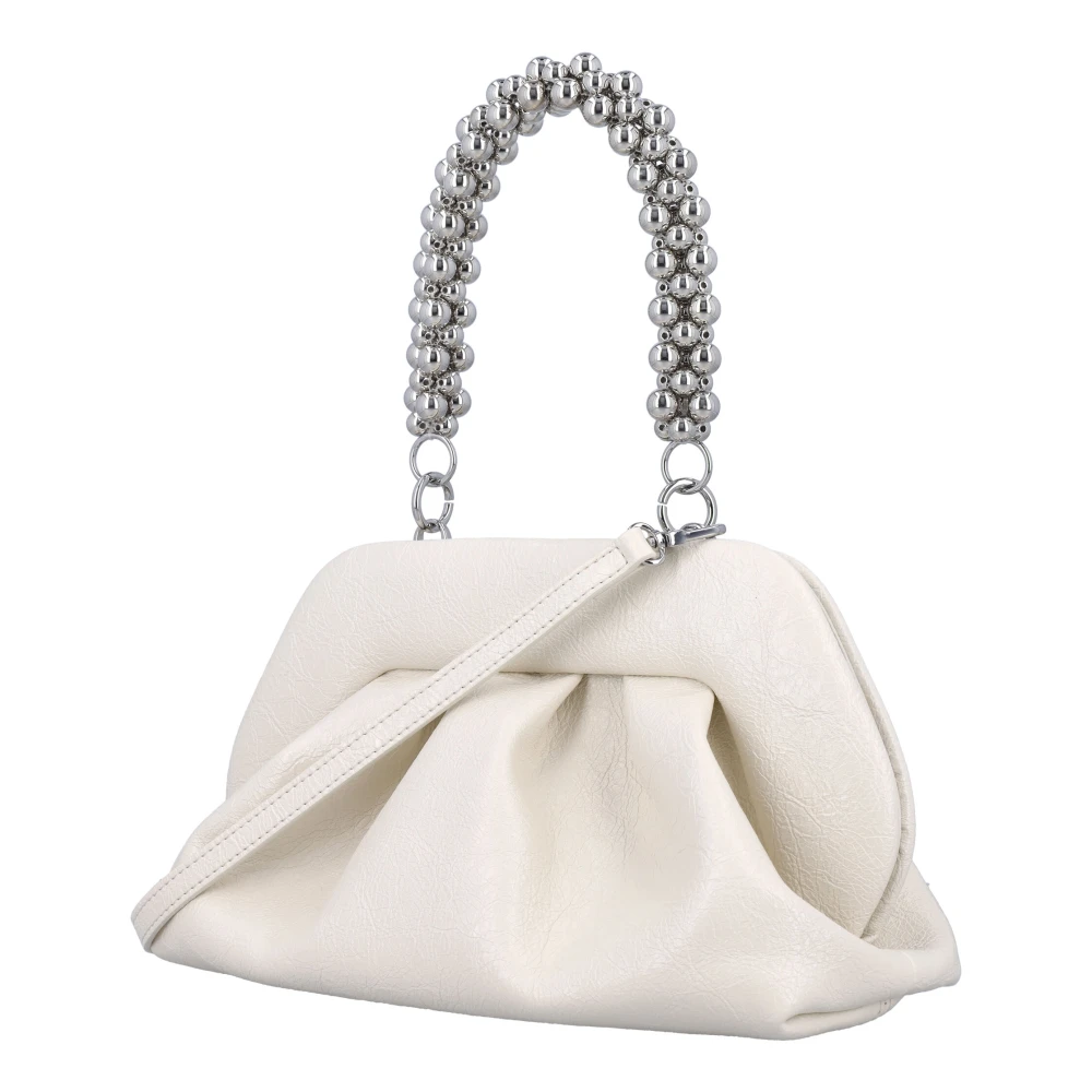 THEMOIRè Moon Aw24 Beads Clutch Handtas White Dames