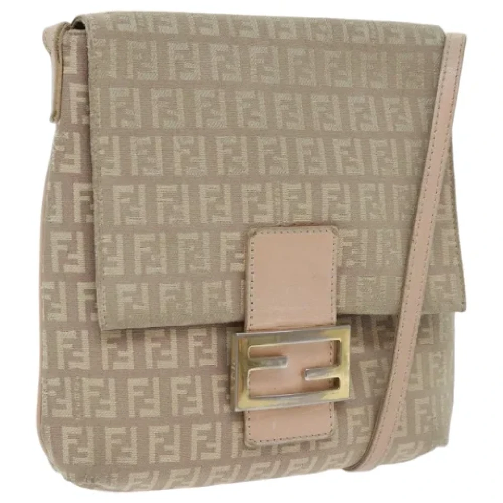 Fendi Vintage Pre-owned Canvas fendi-bags Beige Dames