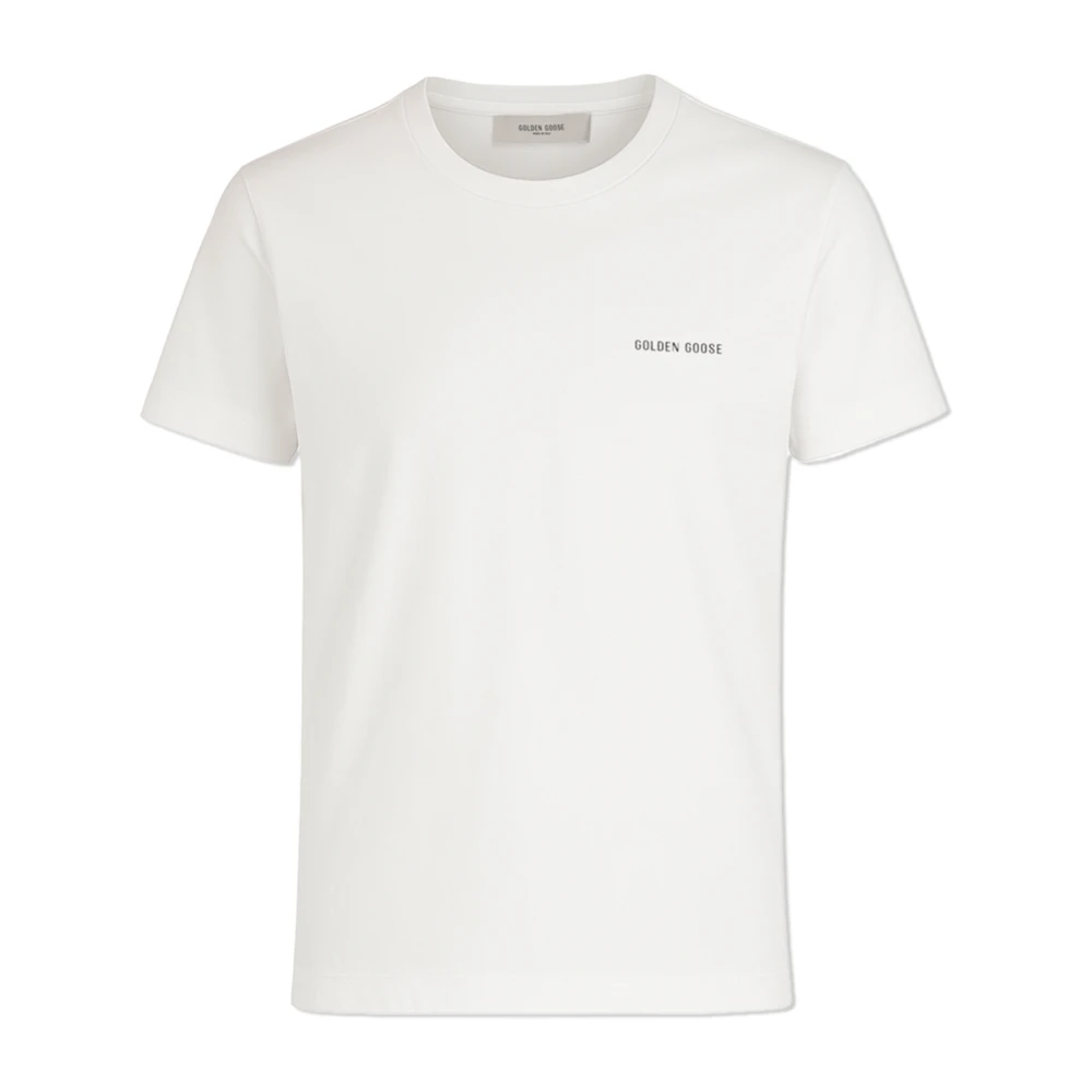 Golden Goose Men's White T-Shirts, S, Logo T-Shirt