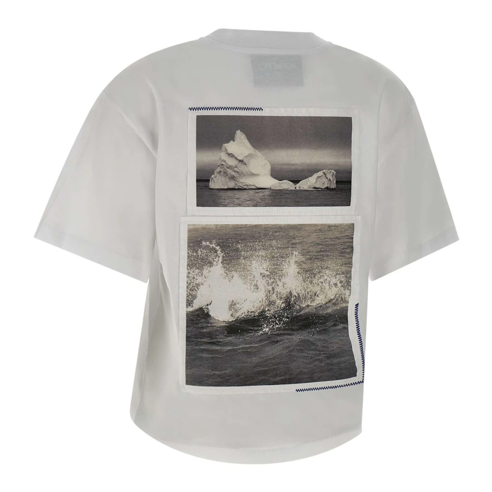 Iceberg Dames Katoenen T-shirt Wit Korte Mouwen White Dames