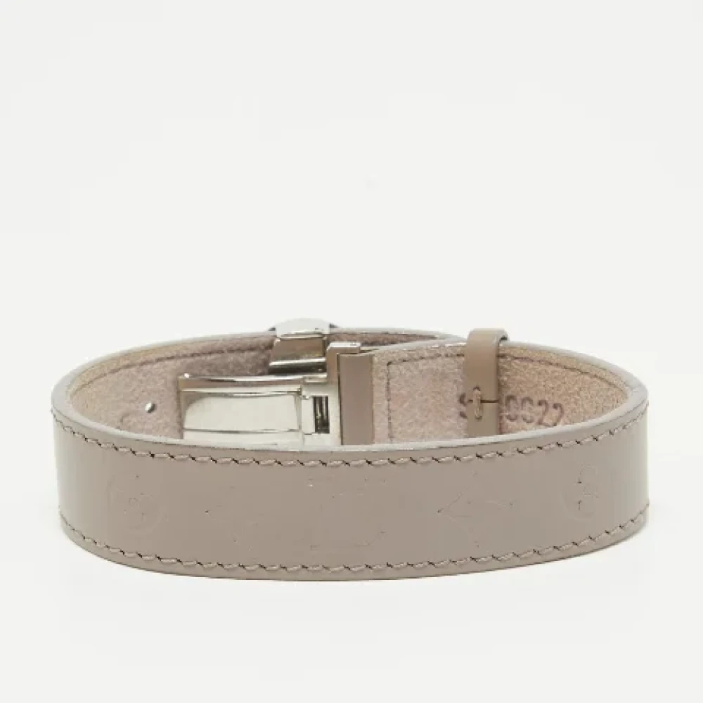 Louis Vuitton Vintage Pre-owned Leather belts Gray Dames